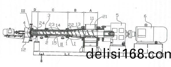 Φ150脫(tuo)水膨化(hua)榦燥一(yi)體(ti)機(ji)結構圖