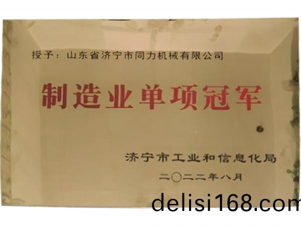 製(zhi)造(zao)業單項(xiang)冠(guan) 軍